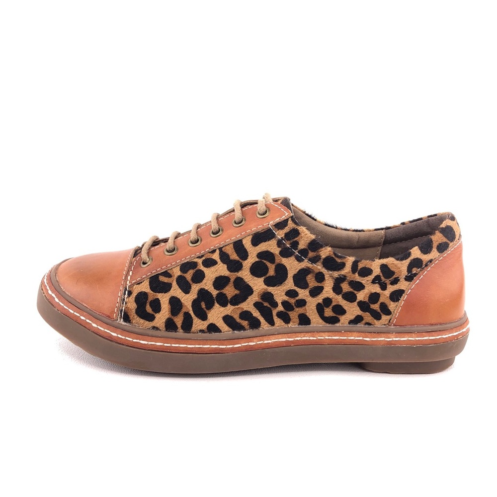L'Artiste by Spring Step Libbi Leopard Brown Leather Sneakers EUR 37